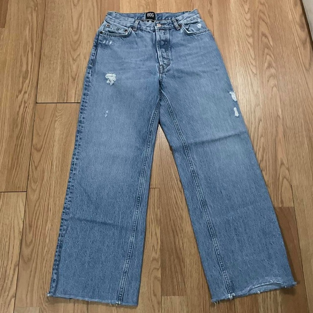 BDG Urban Outfitters Women’s 26 Vintage Wide Leg High Rise Jeans Button Fly Blue